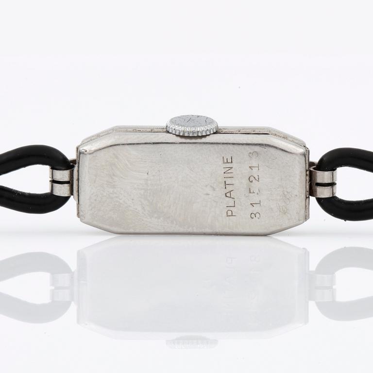 ARMBANDSUR, platina och slipade stenar, art decó, Cyma, 1920-tal.