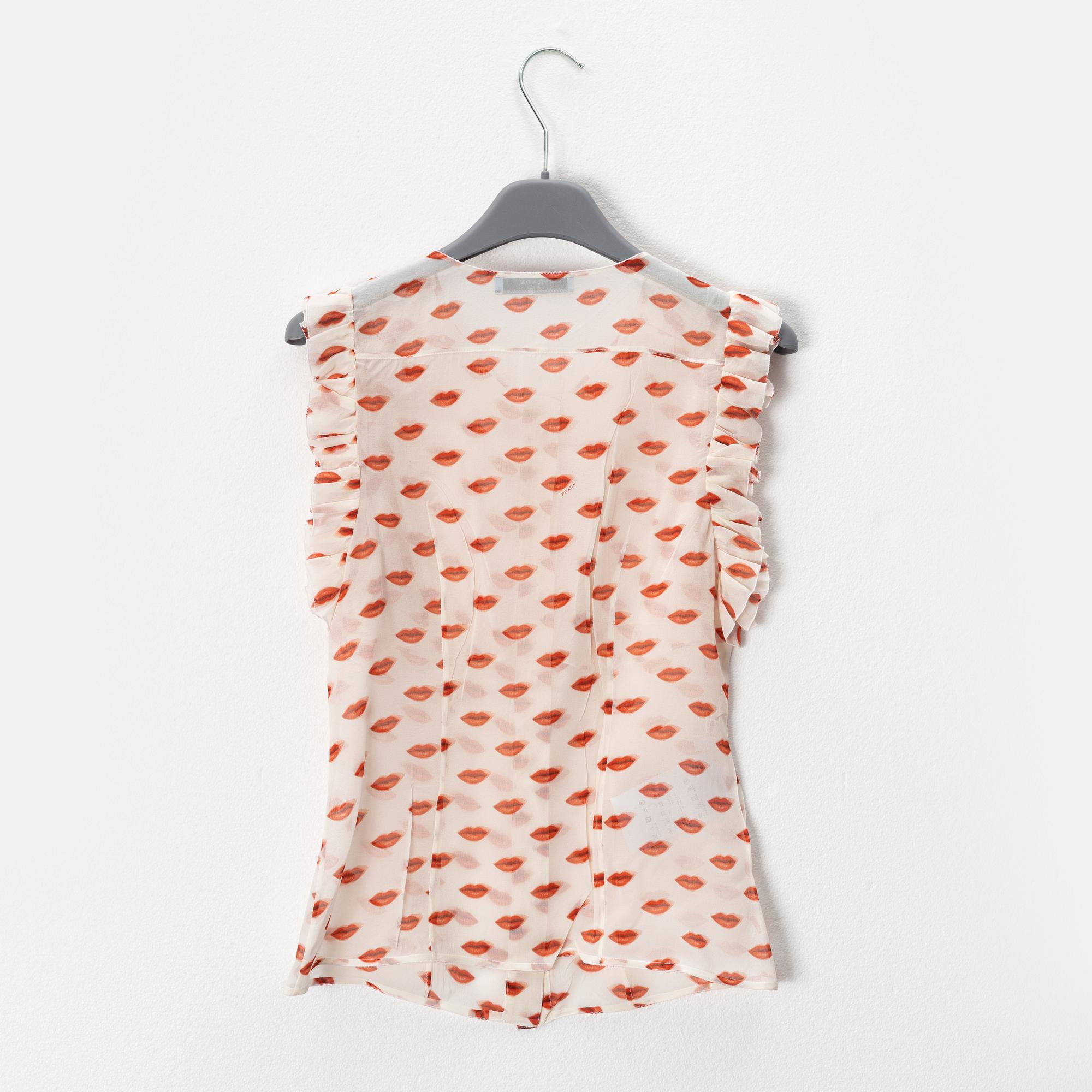 Prada, a silk blouse, size 38.