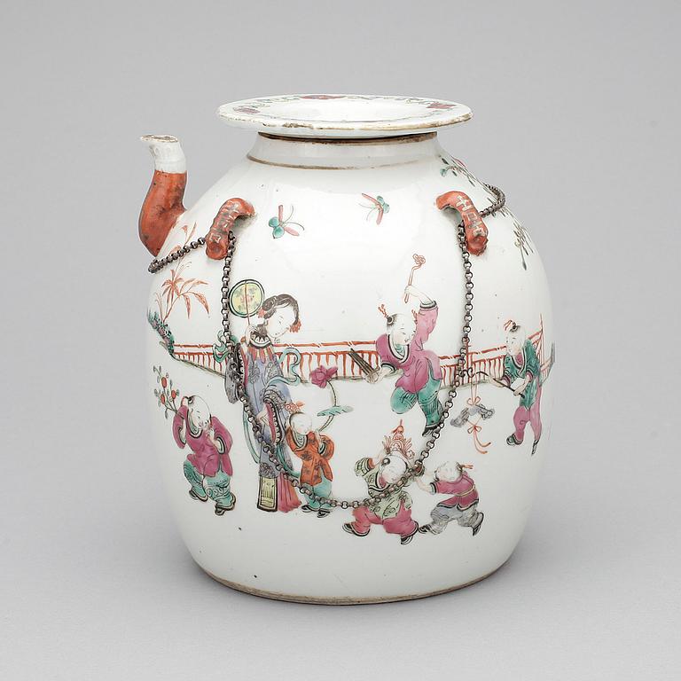 TEKANNA, porslin, Kina, 1800-tal.