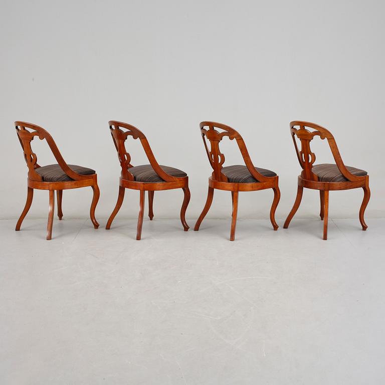 STOLAR, 4 st, så kallade göteborgsstolar, 1800-talets andra hälft.