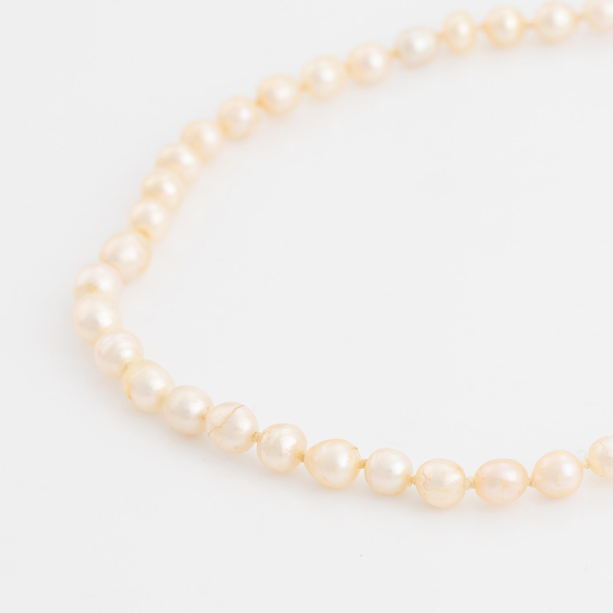A pearl necklace.