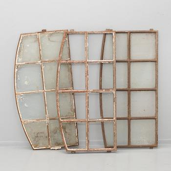 THREE CAST IRON WINDOW FRAMES, first half of the 20th century.
