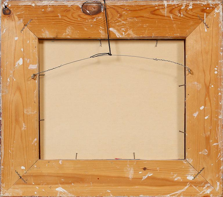 ALY BEN SALEM, gouache på glas, signerad.