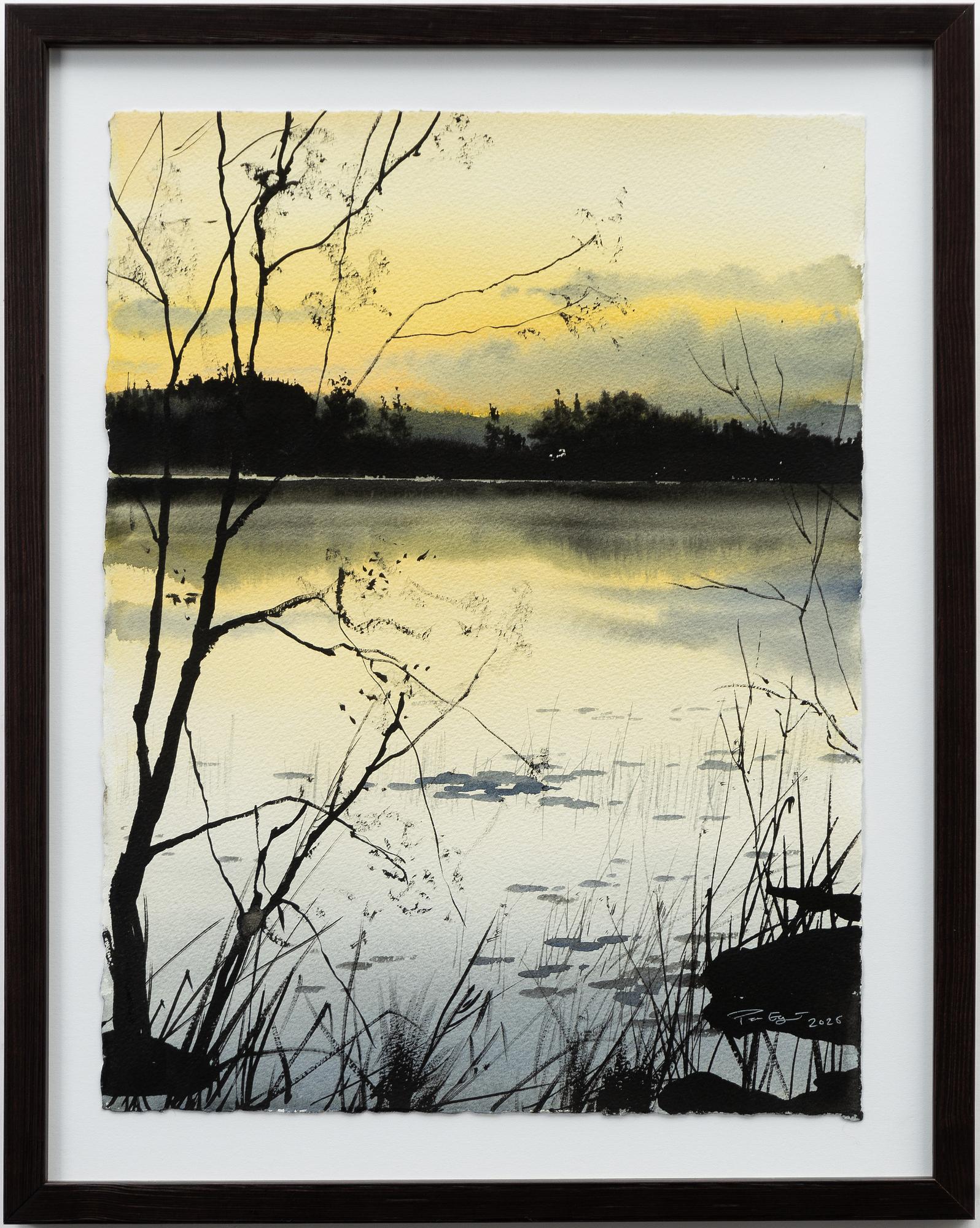 Peter Eugén, Evening twilight by the lake.