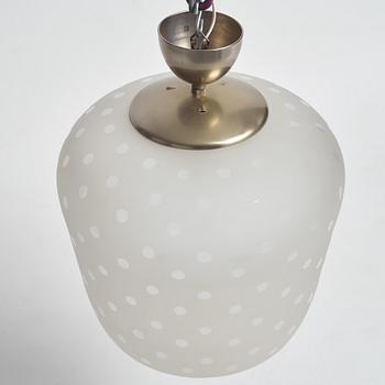 Flygsfors Glasbruk, ceiling lamp, a version of model '51334/513 P', 1940s/50s.