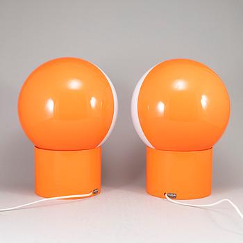 UNO & ÖSTEN KRISTENSSON, a paur of 'Luno table lights, Luxus, 1970's.