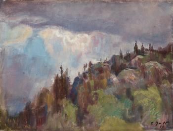 731. Eero Järnefelt, Mountain landscape with forest.