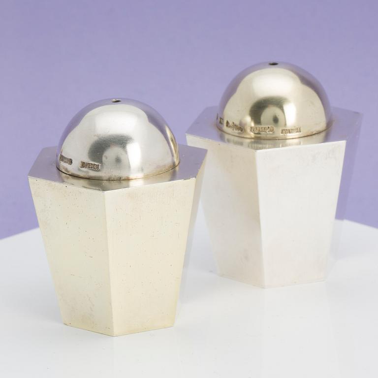 WIWEN NILSSON, salt and peppar, sterling silver, Lund 1952,