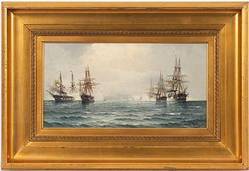 Vilhelm Victor Bille, Naval Battle (possibly the Battle of Heligoland).