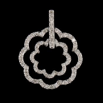 HÄNGE, 18k vitguld med 75 briljantslipade diamanter, 0.51 ct. Vikt 5 g.