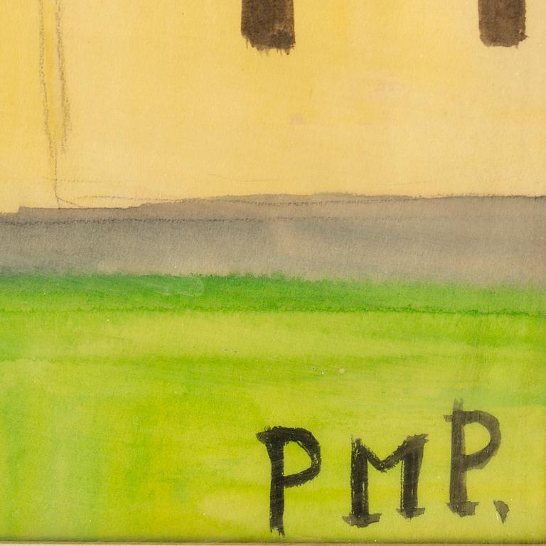 PRIMUS MORTIMER PETTERSSON, akvarell, signerad PMP.