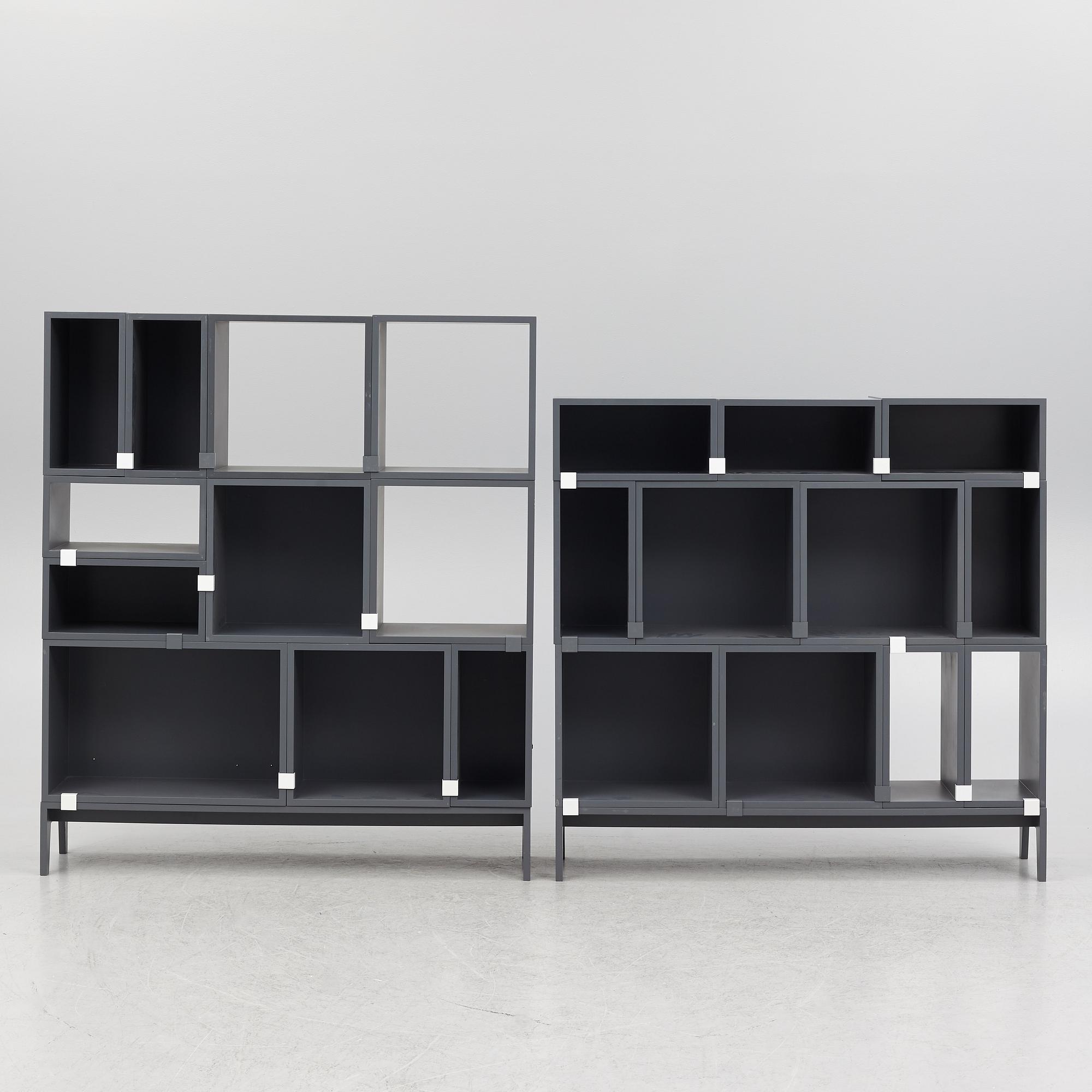 Julien de Swedt, hyllsystem, 24 delar, "Stacked", MUUTO, Danmark, 2000-tal.