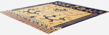 A Ningxia banner rug, Northern China, late Qing dynasty, c. 230x222 cm.