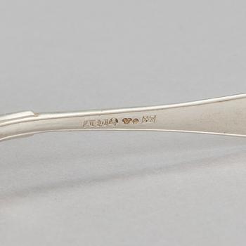 A set of twelve AG Dufva silver coffee spoons, made in Stockholm 1923.