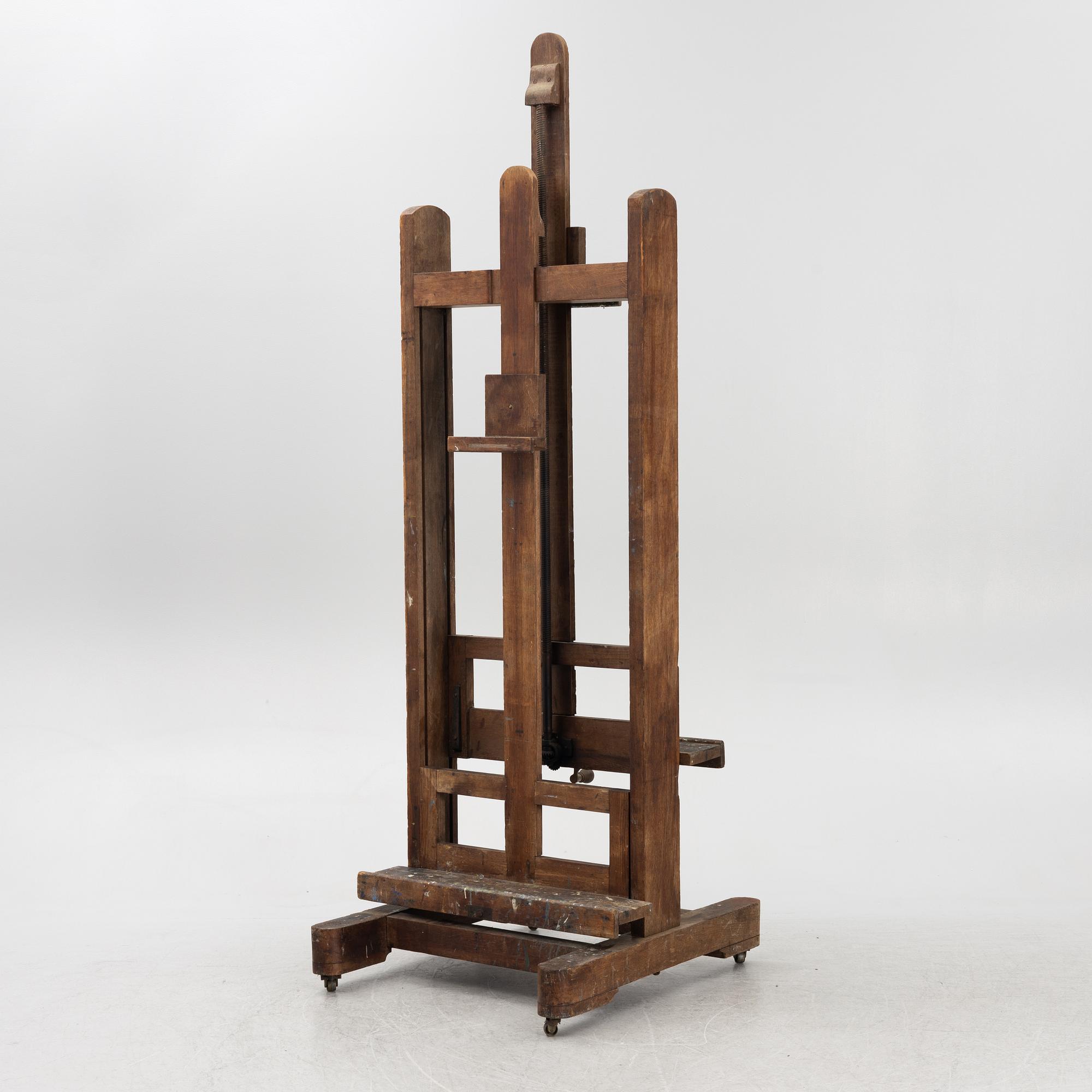 Studio easel, circa 1900.