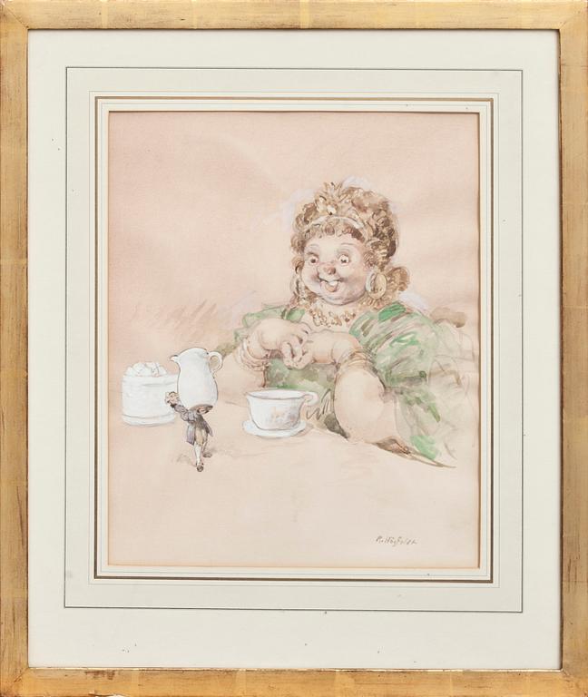 ROBERT HÖGFELDT, akvarell, signerad.