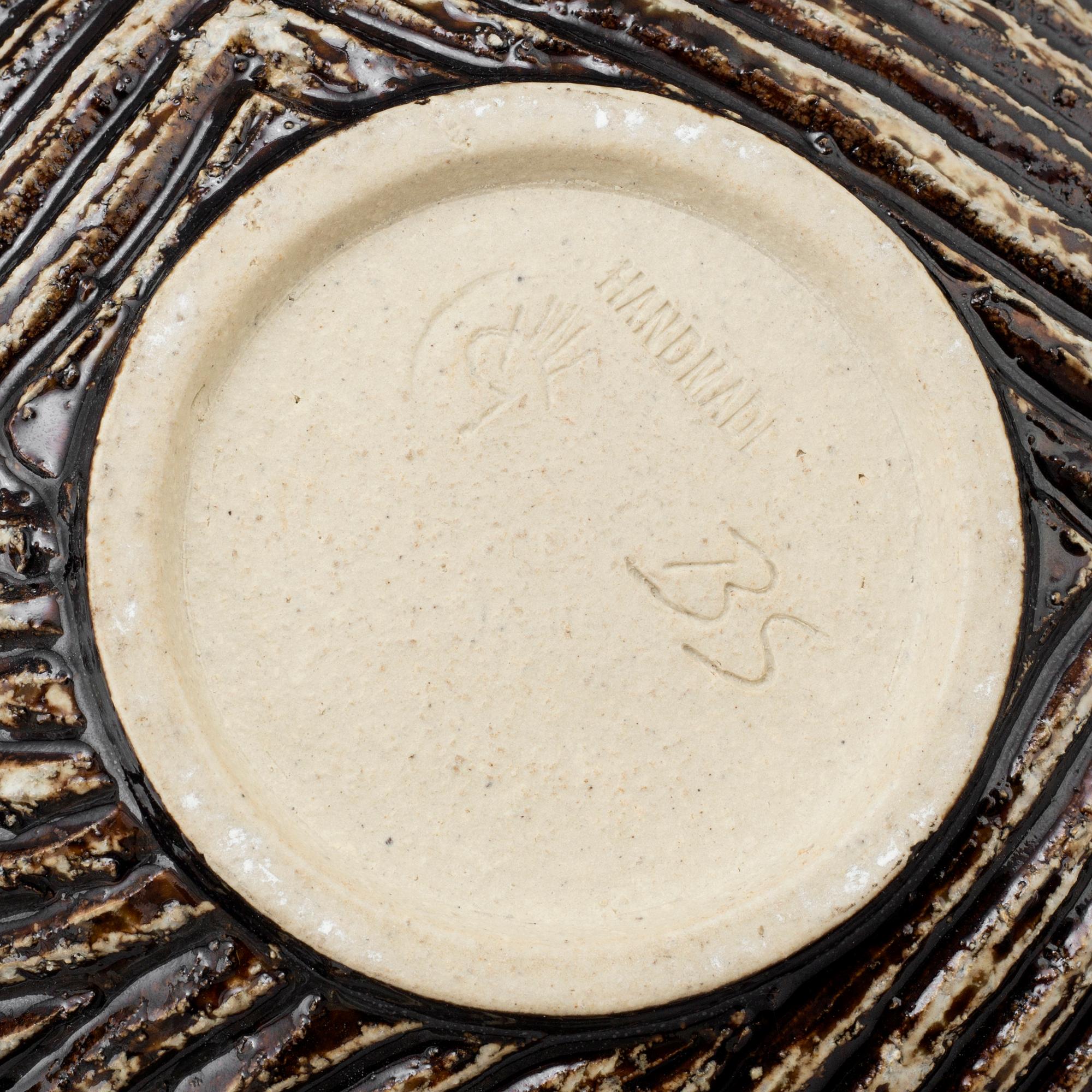 BRITT-LOUISE SUNDELL, ytterfoder, stengods, Gustavsberg Studio, signerat BS.