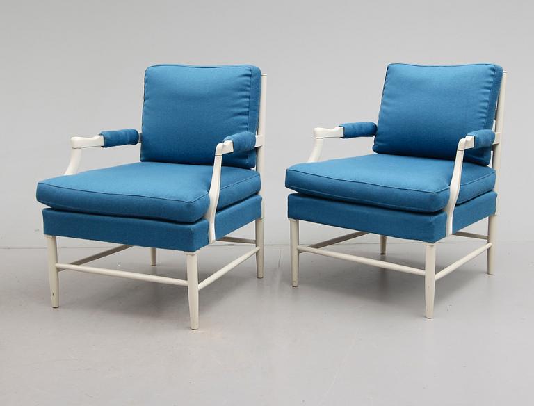 FÅTÖLJER, 1 par, 1900-talets andra hälft.