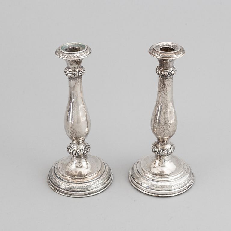 A pair of candlesticks, Vienna 1860s.