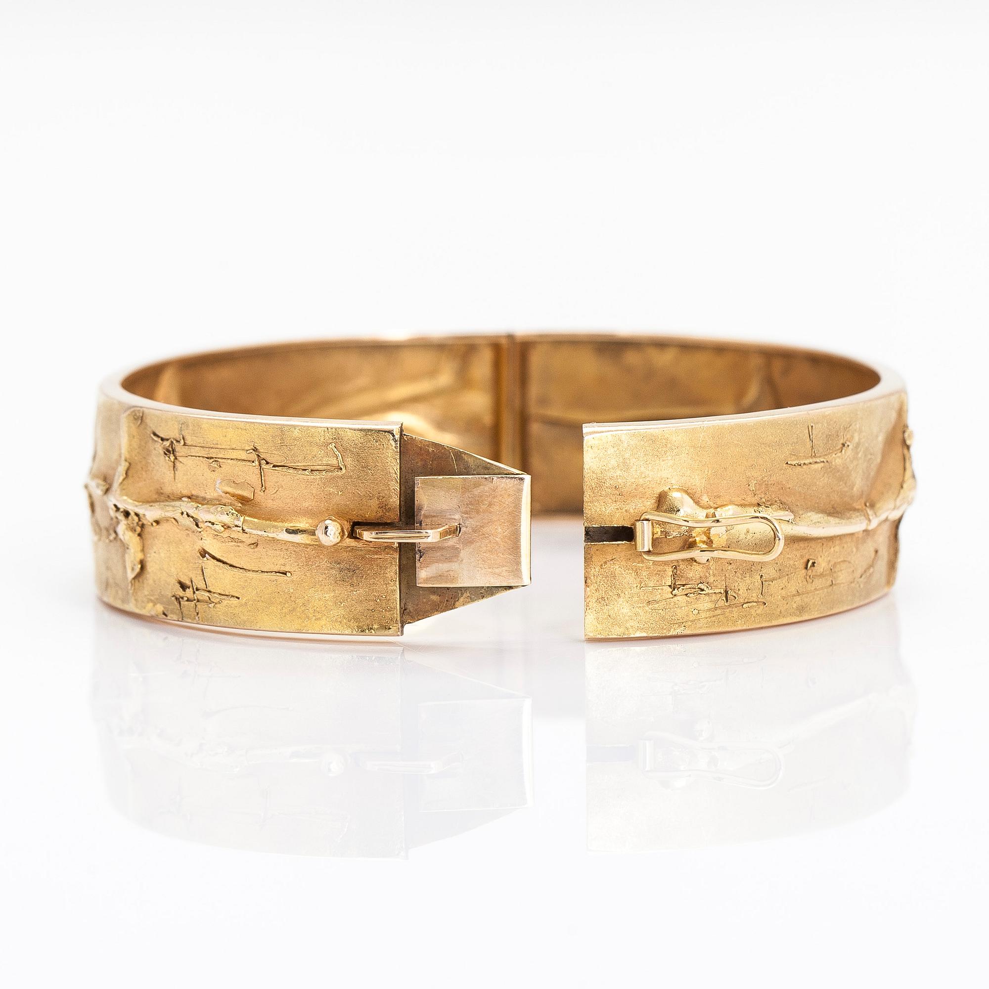 Björn Weckström, unikt armband, 14K guld. Lapponia 1964. Signerat BW -64.