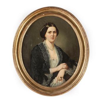 OKÄND KONSTNÄR, olja på duk, ej signerad, 1800-tal.