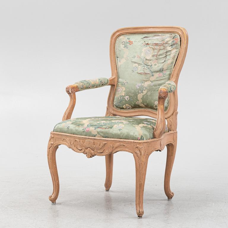 Armchair, Rococo 18th century.