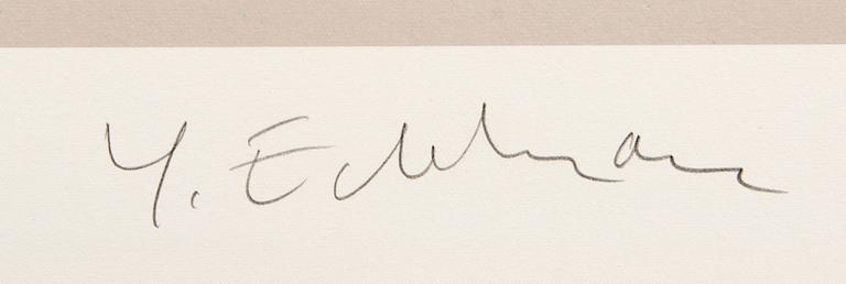 Yrjö Edelmann, a signed color lithograph, EA.
