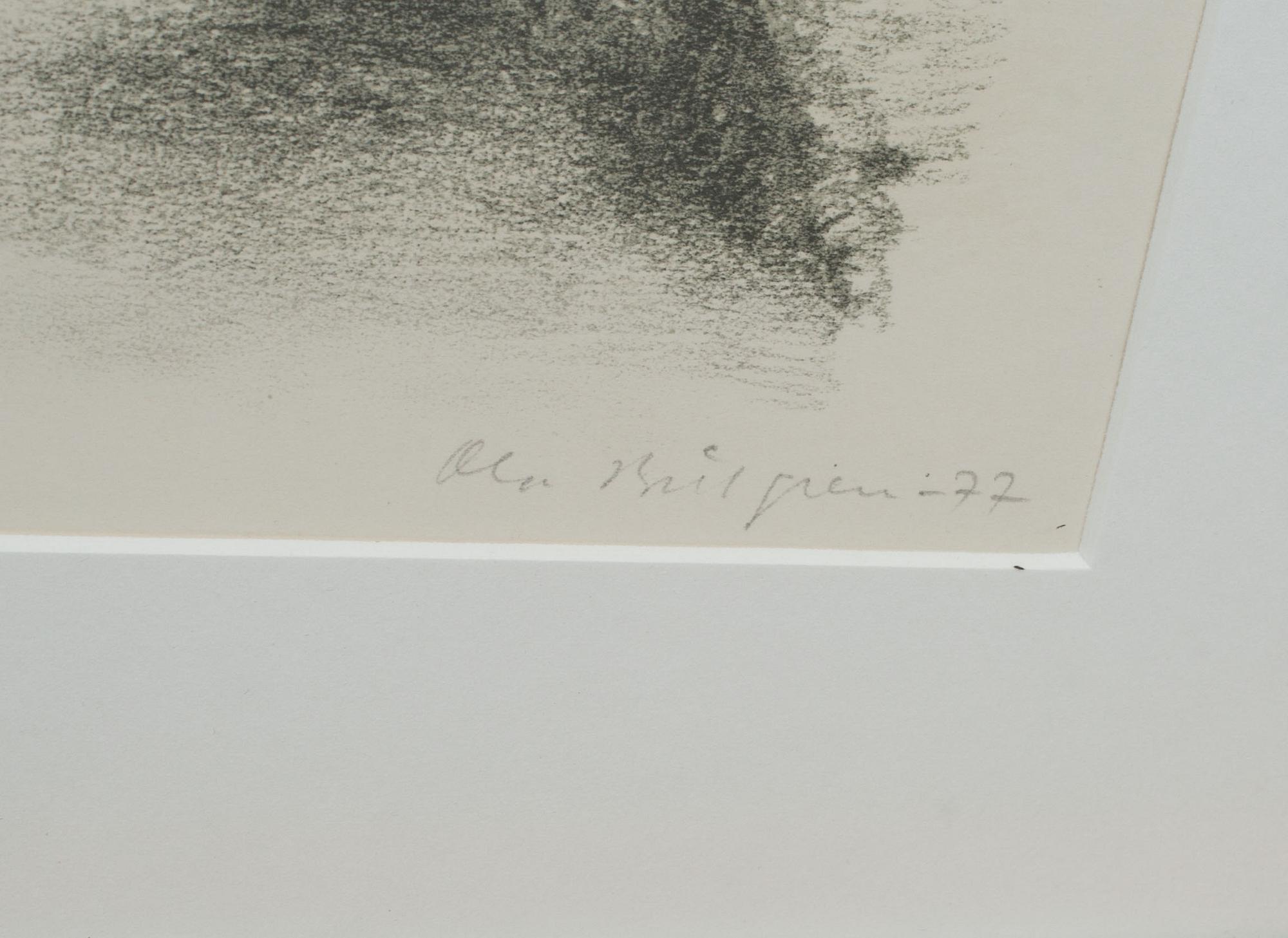 OLA BILLGREN, litografi, signerad, daterad -77, E.A.