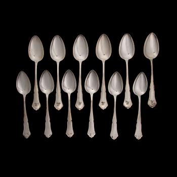 BESTICKUPPSÄTTNING, 23 delar, "Chippendale", silver, Kultakeskus 1950-2004. Silvervikt ca 889 g.