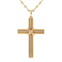 Cartier, A Cartier necklace 18K multi-coloured gold "Trinity" cross.
