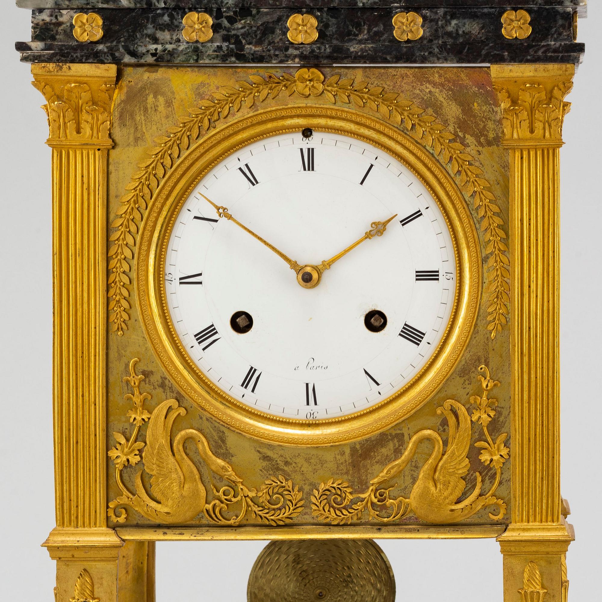 A French mantel clock, first half of the 19th century.