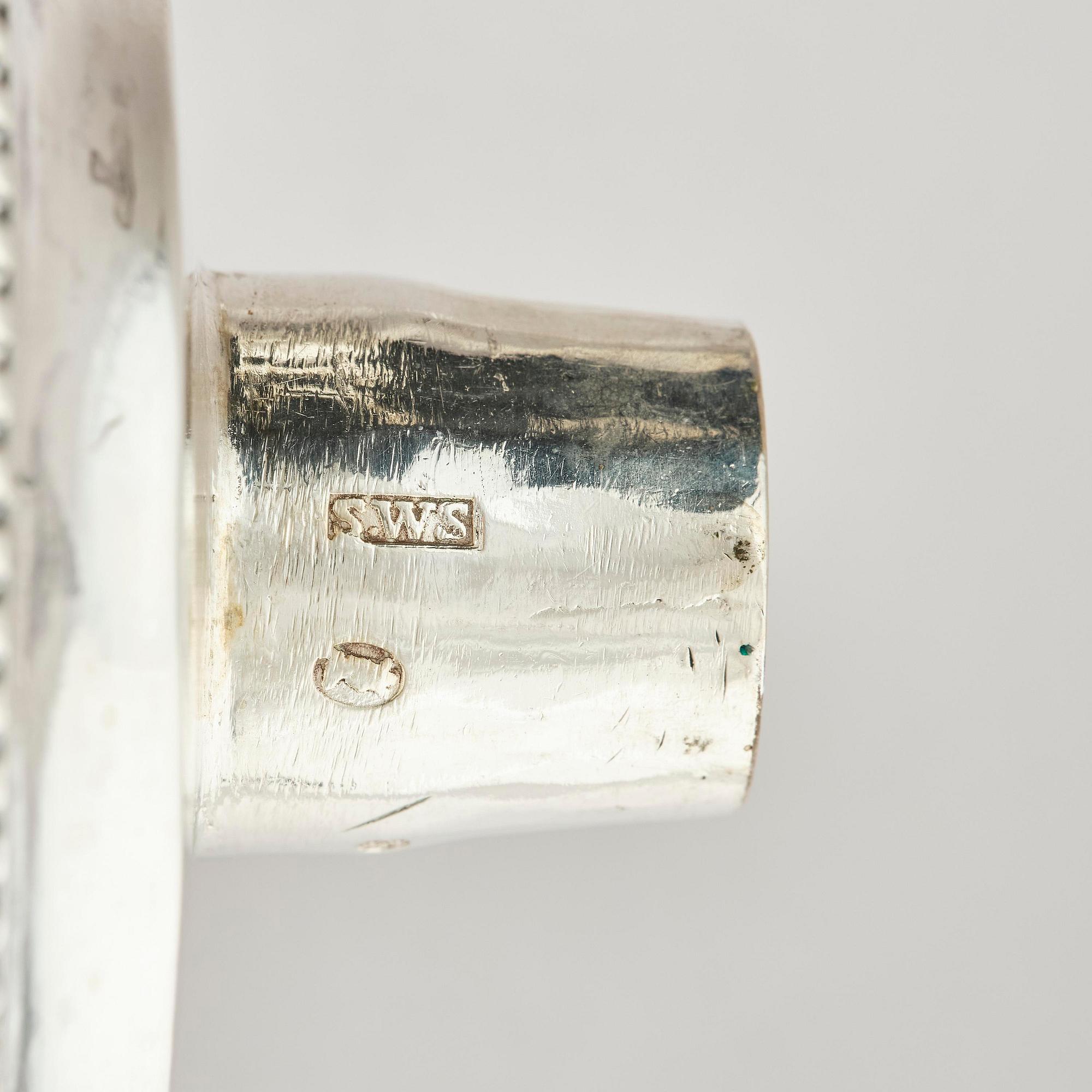 Stephan Westerstråhle, ljusstakar, ett par, silver. Stockholm 1796. Gustavianska.