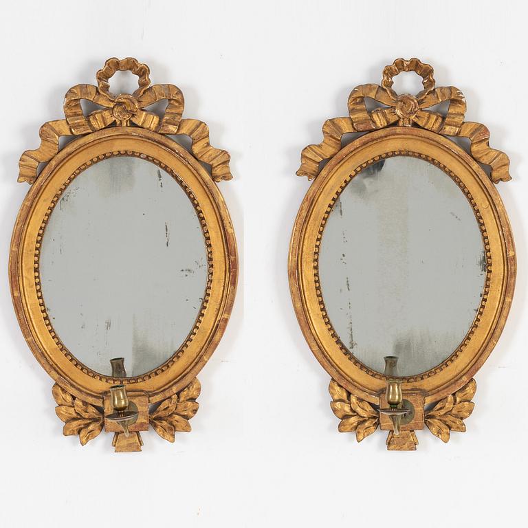 Spegellampetter, gustaviansk stil 1800-tal.