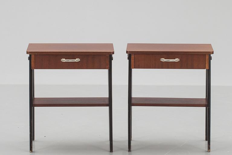 SÄNGBORD, ett par, 1950/60-tal.