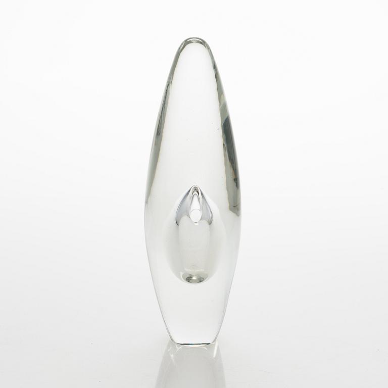 Timo Sarpaneva, veistos, "Orkidea", signeerattu Timo Sarpaneva Iittala -55. Malli muotoiltu 1954.