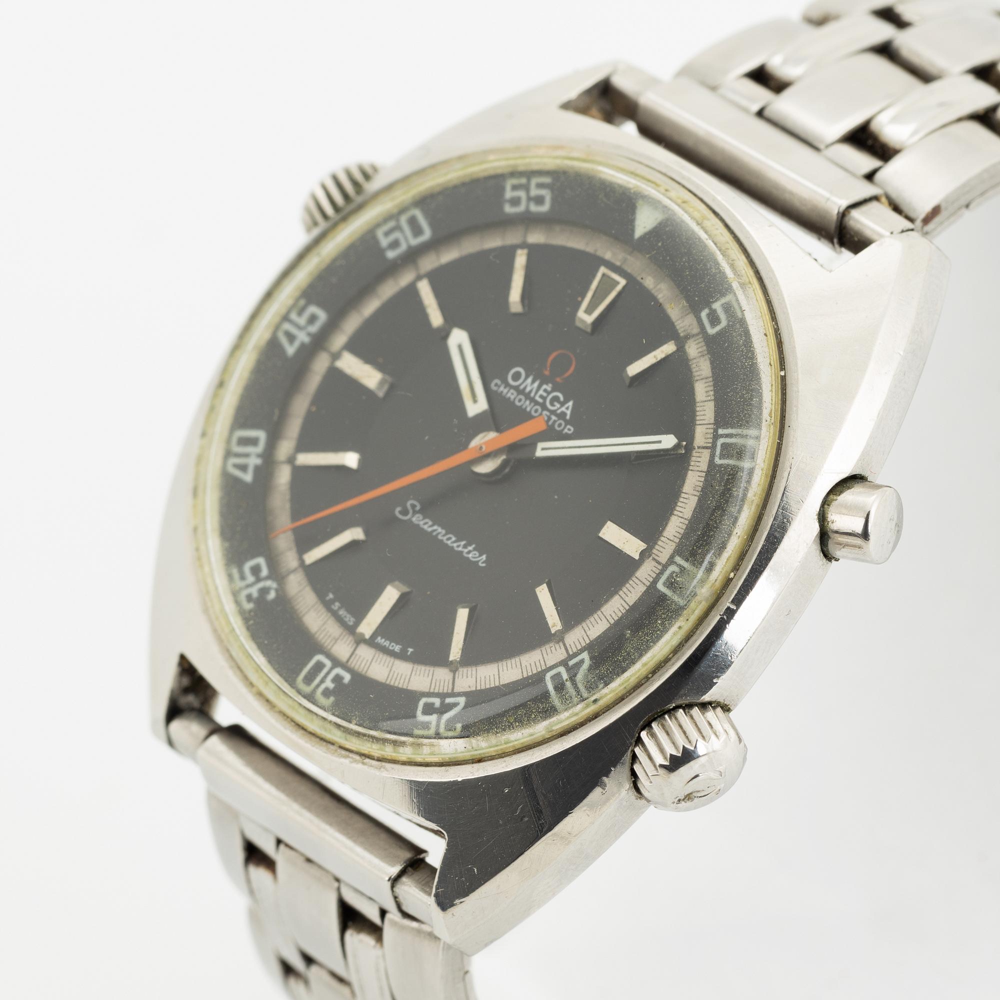 Omega, Chronostop, Seamaster, chronograph, wristwatch, 41 mm.