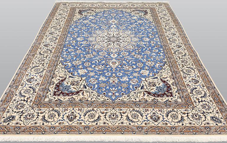 Matta, Nain part silk, s k 9LAA, ca 500,000 knutar/kvm, 331 x 220 cm.