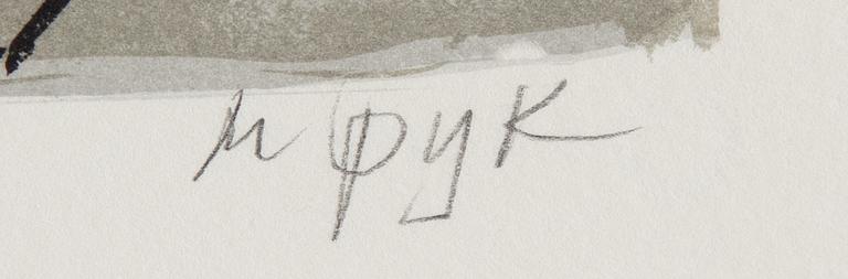 Madeleine Pyk,  lithograph in colours, signed 3498/5000.