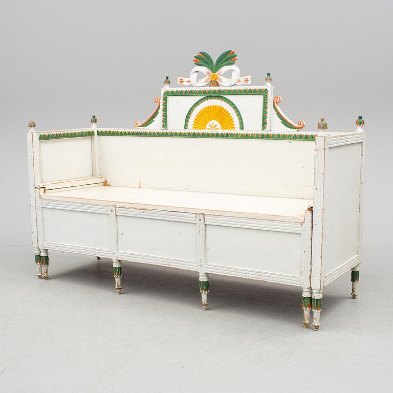 A early 19th century Swedish folk art folding bed from Forsa in Hälsingland.