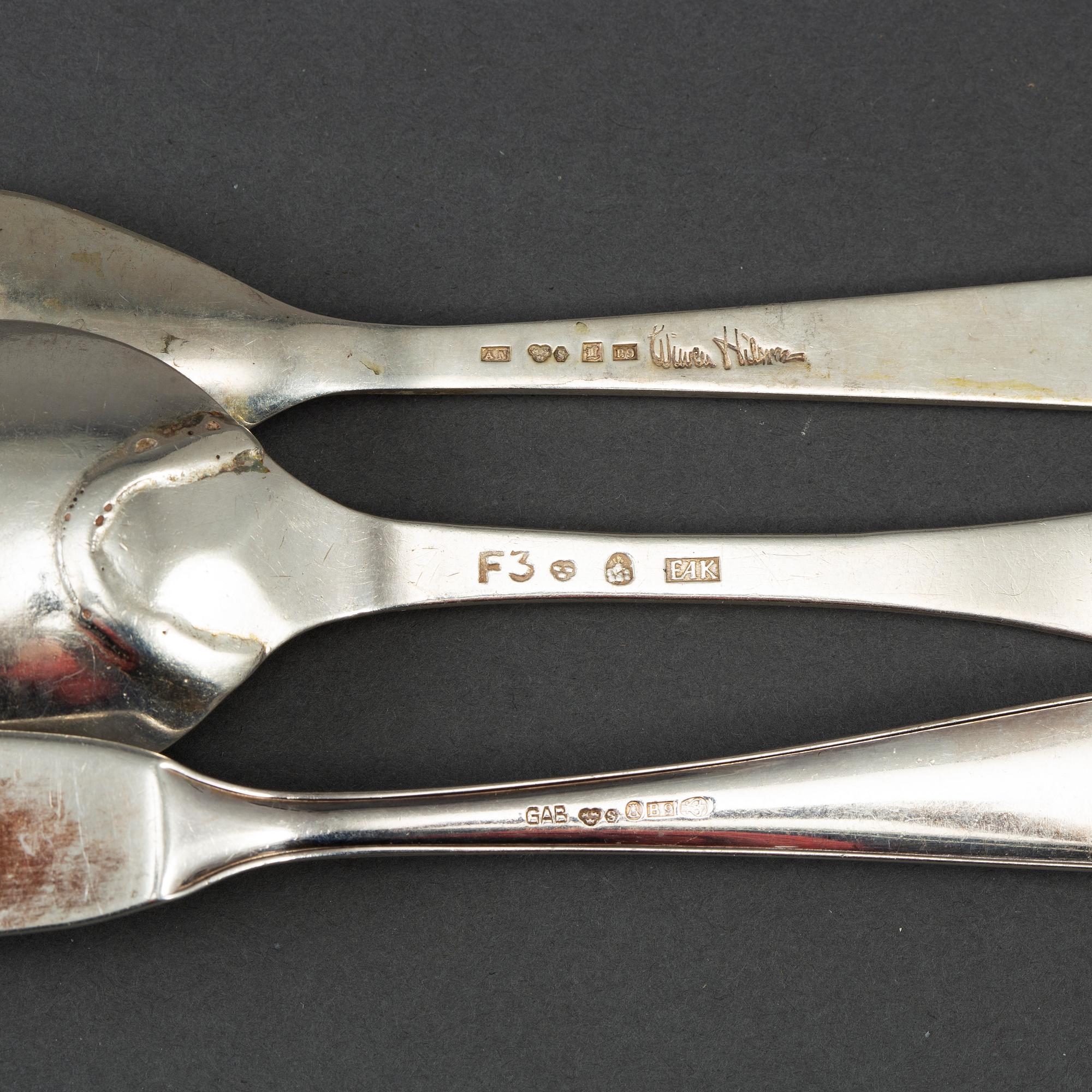 41 psc silver cutlery, some Wiwen Nilsson, Lund 1948-52.