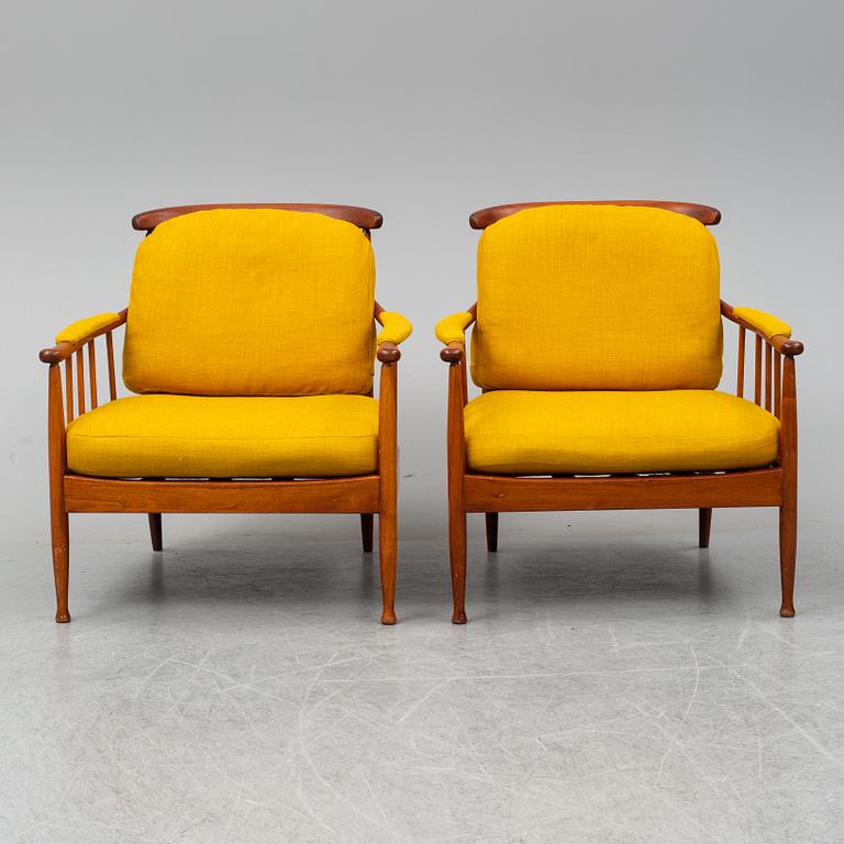 KERSTIN HÖRLIN-HOLMQUIST, a pair of 'Skrindan' easy chairs, OPE-möbler.