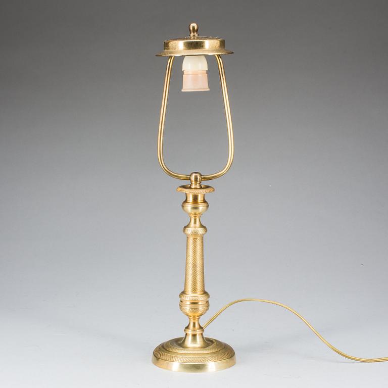 BORDSLAMPA, mässing, senempire.