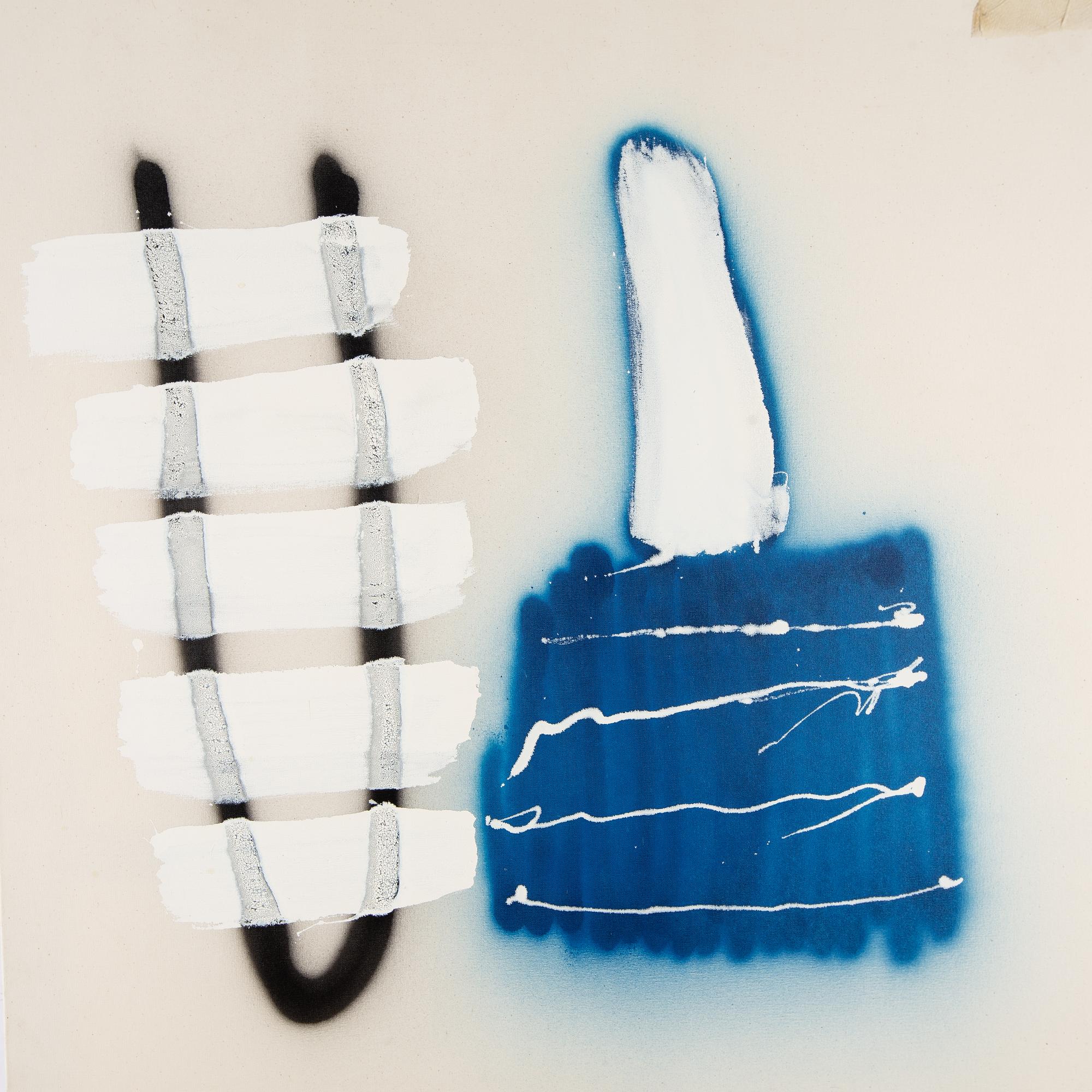 Francois Arnal, mixed media on canvas, signed and dated -93.