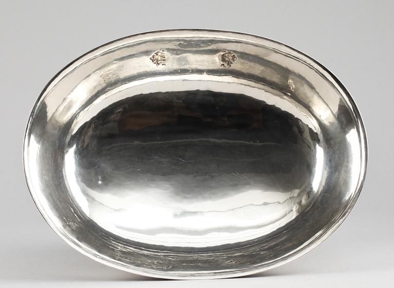 A Georg Jensen centerpiece, Copenhagen 1919-21, Swedish importmarks.
