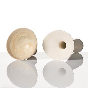 Carl-Harry Stålhane, a set of 9 stoneware vases, Rörstrand, Sweden 1950-60s.