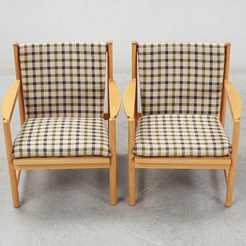 Børge Mogensen, karmstolar ett par, "Tremme hvilestol", Fritz Hansen.