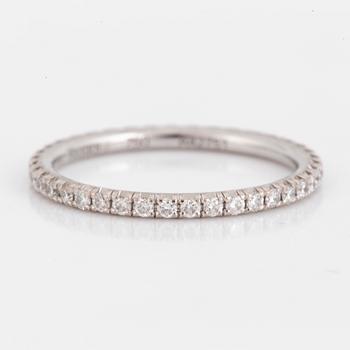 FULL ETERNITYRING, 18 carat white gold, de Beers, with diamonds approx. 0.35 cts.