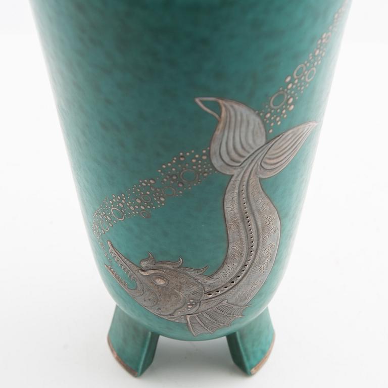 Wilhelm Kåge, vase, stoneware, "Argenta", Gustavsberg.