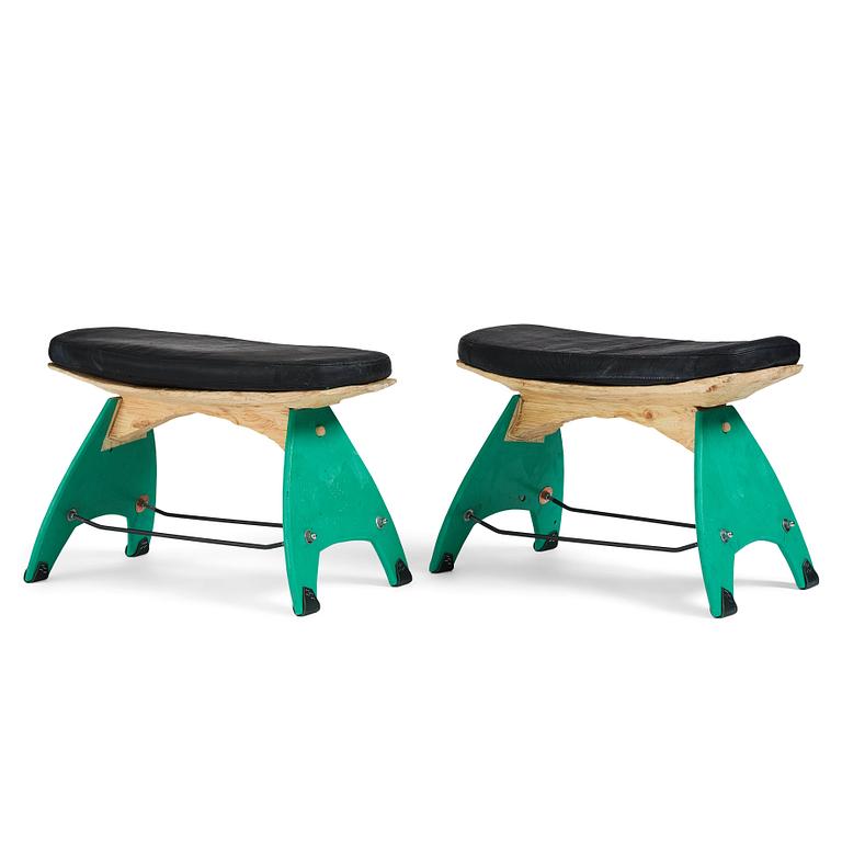 Anders Jakobsen / Radicalsloyd, a pair of stools, his own studio 2021.