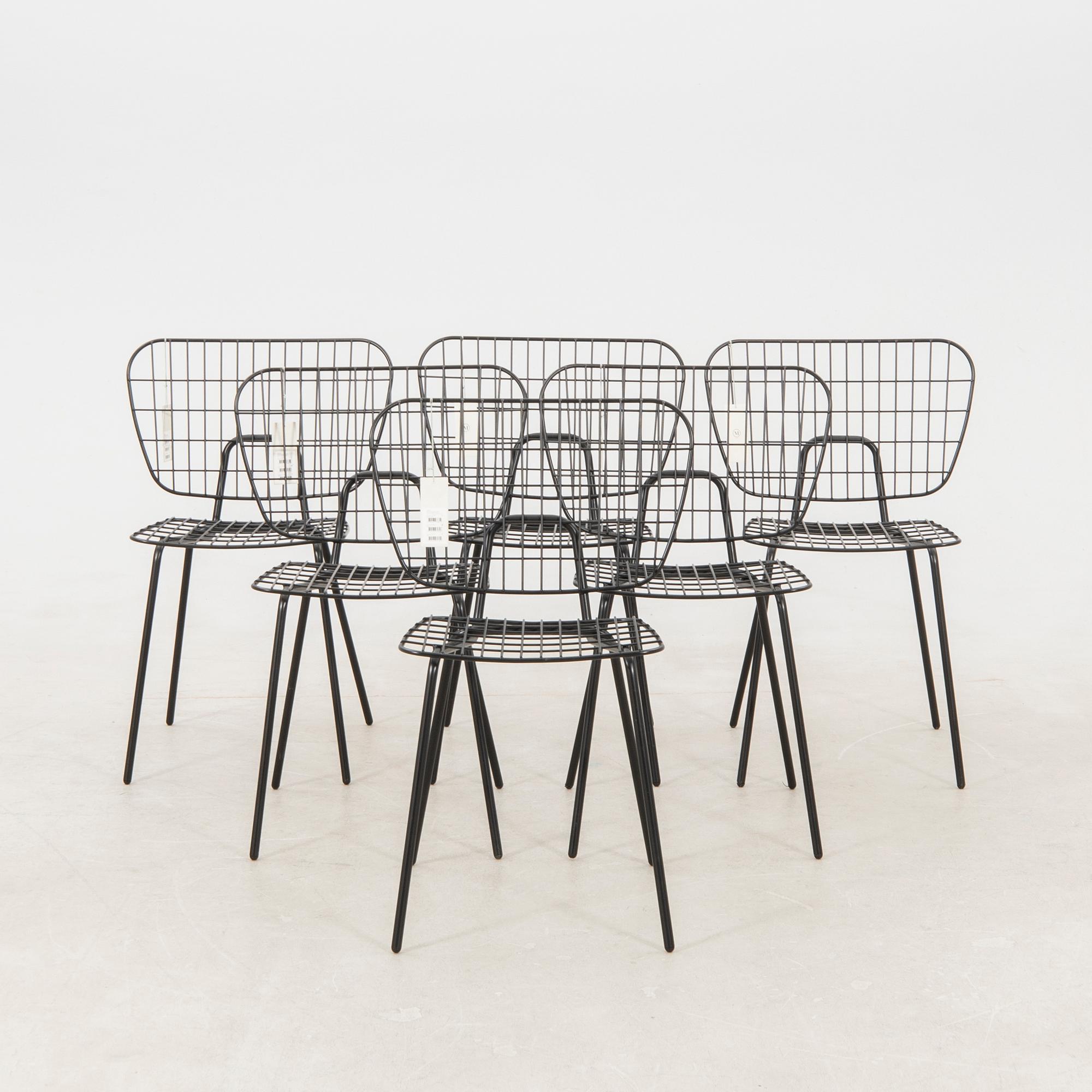 Studio WM stolar 6 st "String" för Audio Copenhagen samtida.